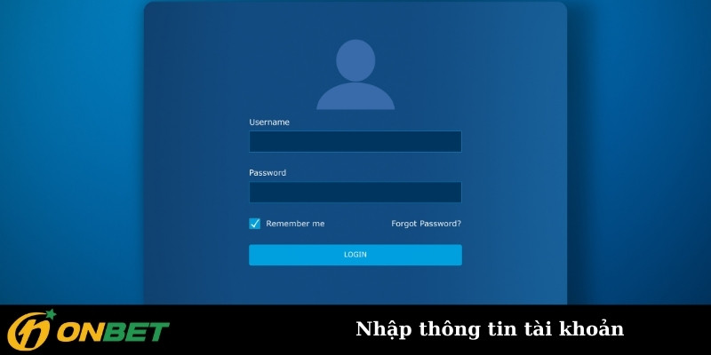 Nhập thông tin tài khoản